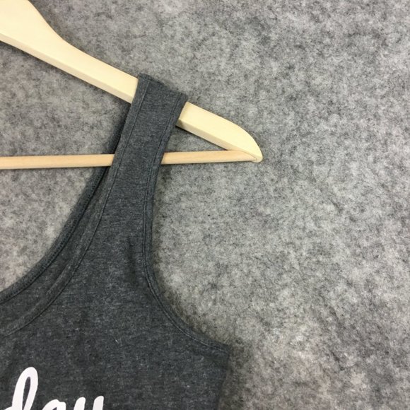 Grayson Threads Bodysuit L Gray Scoop Neck Tank Top Sleeveless Saturday Slim Fit - Picture 4 of 11